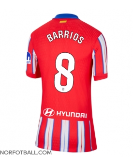Billige Fotballdrakt Atletico Madrid Pablo Barrios #8 Replika Hjemmedrakt Dame 2024-25 Kortermet